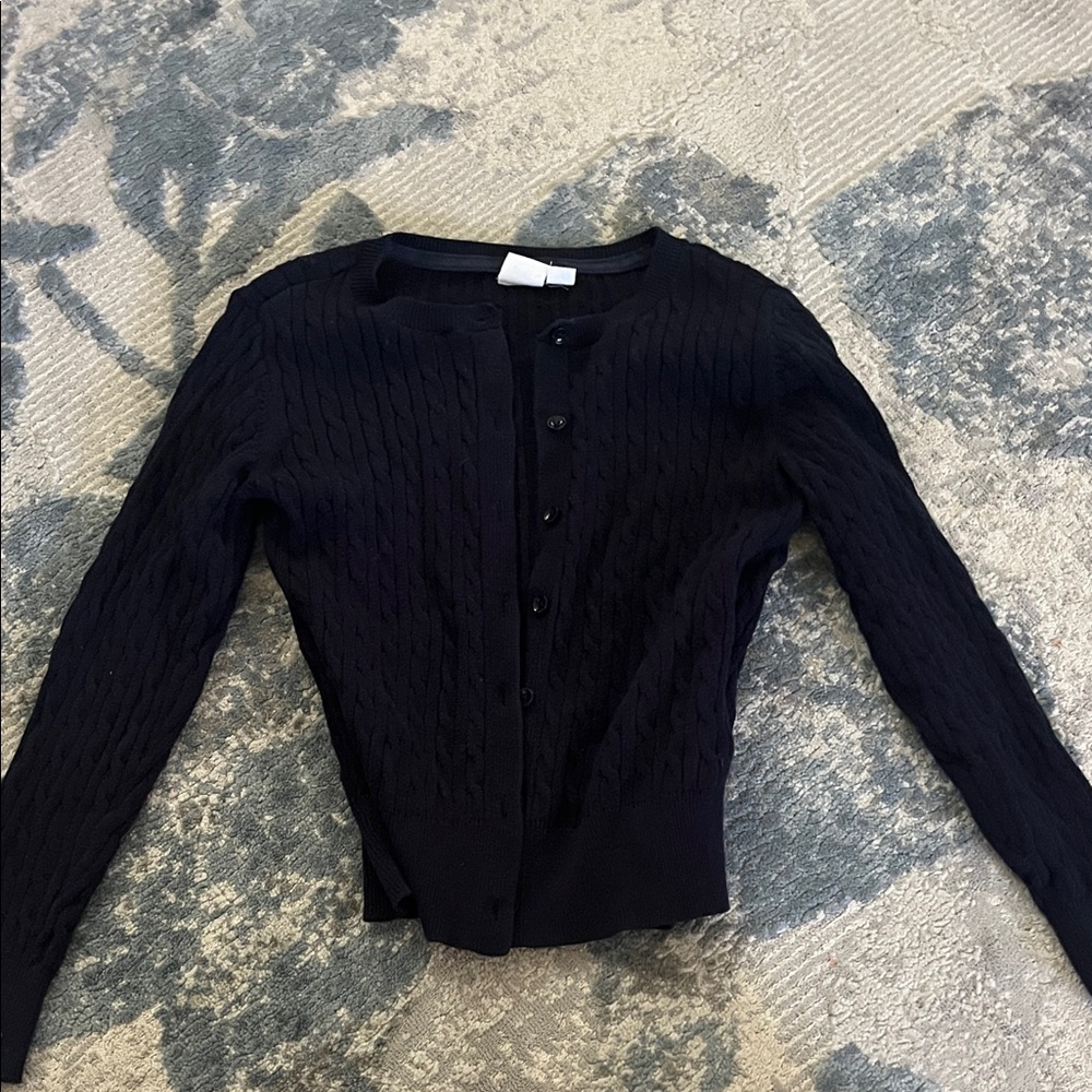 GAP Navy Cable Knit Cardigan